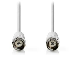 Καλώδιο Nedis F αρσ. - F αρσ. 1.50m σε άσπρο χρώμα.