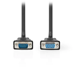 Καλώδιο VGA Nedis αρσ. - VGA θηλ., 5.00m σε μαύρο χρώμα.