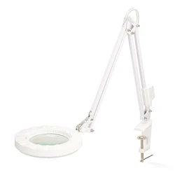 Mεγεθυντικός Φακός Με Λυχνία Led 700lm, Με Σφιγκτήρα Τοποθέτησης Σε Γραφείο, 6w Σε ʼσπρο Χρώμα