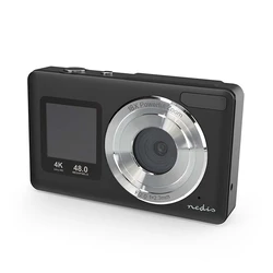 Ψηφιακή φωτογραφική μηχανή Nedis PCAM2530BK 4K, 48MP, Διπλή οθόνη (2.4" / 1.3"), Μαύρο