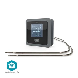 Nedis BTKAT10GY Smart Bluetooth Θερμόμετρο Κρέατος - 2 Αισθητήρες, Γκρι