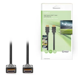 Nedis CVGB34060BK50 - High Speed HDMI Cable with Ethernet, HDMI male to HDMI male, 5.00 m, Black