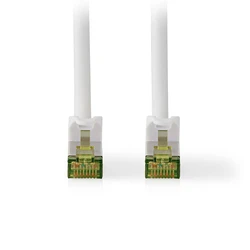 Nedis S/FTP Cat.7 (10Gbps) Καλώδιο Δικτύου Ethernet RJ45-RJ45 10m Λευκό CCGL85420WT100