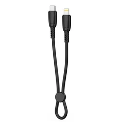 Καλώδιο Φόρτισης Xo Nb-Q248a Saluo Series Silicone Pd Σε Lightning, 27w, 25cm, Μαύρο