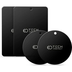 Tech-Protect Metalplate Magnetic Car Mount Black [4 PACK]