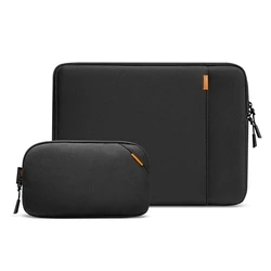 tomtoc Defender-A13 Laptop Sleeve Kit for 13-inch - Black (sleeve + accessory pouch)