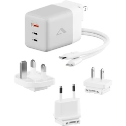 Alogic GaN Charger 100W with 1x USB-A, 2x USB-C Ports and USB-C to USB-C Cable – White (Rapid Power)