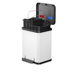 Hailo Öko duo Plus M white, matte (2×9 L, Soft Close)