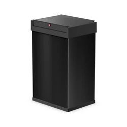 Hailo Big-Box Swing L μαύρο (35 L) – ελεύθερου τύπου ορθογώνιος κάδος απορριμμάτων με αυτόματη περιστρεφόμενη (swing) τάπα