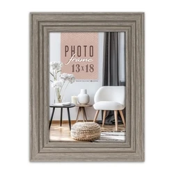 ZEP Wooden Photo Frame with Grey Border AA657G