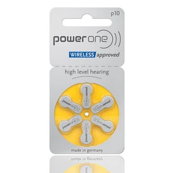 Μπαταρίες Ακουστικών Βαρηκοΐας Power One P10, mercury free, 1.45V, 6τμχ