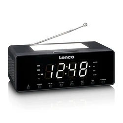 Ψηφιακό Ρολόι / Ξυπνητήρι Lenco Cr-540bk Με Ραδιόφωνο Θύρα Φόρτισης Usb Και Νυχτερινό Φωτισμό