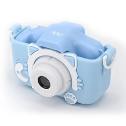 Παιδική Φωτογραφική Μηχανή XO dual lens με προστατευτικό κάλυμμα, Μπλε