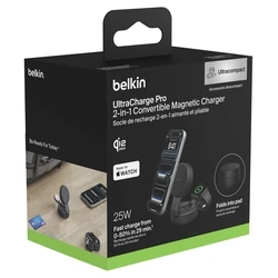 Belkin UltraCharge 2-in-1 Foldable Magnetic Charger with Qi2 25W – Charcoal / Dark Gray