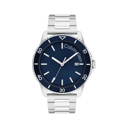 Ανδρικό Ρολόι Calvin Klein 25200385 (44mm) Μεταλλικό Μπρασελέ Ασημί