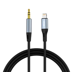 Καλώδιο Ήχου Vipfan L05 Lightning to mini jack 3.5mm AUX, 1m (gray)