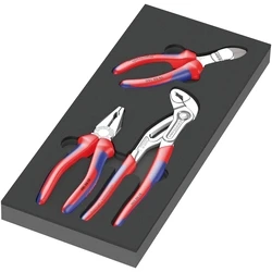 Wera 9780 KNIPEX Σετ 3 Πενσών με Ενθεμα Αφρού (Tool Rebel)