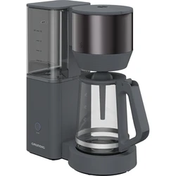 Grundig KM 7340 Filter Coffee Machine (GMS9081) - 10 cups, 1.25 L, Glass Jug, Dark Inox