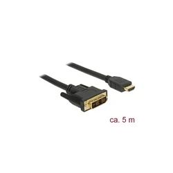 Καλώδιο DVI-D αρσενικό - HDMI αρσενικό 5m Μαύρο Delock (85586)