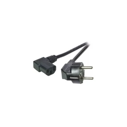 EFB καλώδιο τροφοδοσίας Schutzkontakt 90° - IEC C13 90°, μαύρο, 5,0 m, 3x1,0 mm² (EK535.5)