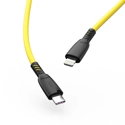 Καλώδιο Φόρτισης Xo Nb-Q246a Suluo Series Σιλικόνης Pd Type-C Σε Lightning, 1m, 27w, Κίτρινο