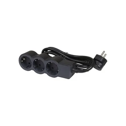 Πολύπριζο Ασφαλείας Legrand SurgeArrest 3 Outlets 1.5m Cable Black/Grey