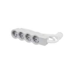Πολύπριζο Ασφαλείας Legrand SurgeArrest 4 Outlets 5m Cable White/Grey
