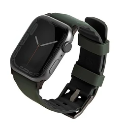 UNIQ Linus strap Apple Watch 4/5/6/7/SE/8/9/Ultra 44/45/49mm Airosoft Silicone green/moss green