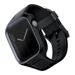 Belt + case UNIQ Monos 2in1 Apple Watch 4/5/6/7/8/9/SE 44/45mm black/midnight black