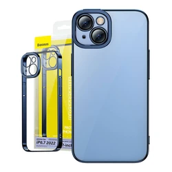 Θήκη Baseus Glitter Transparent and Tempered Glass set για iPhone 14 Plus (blue)