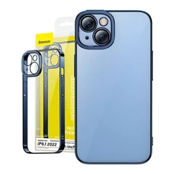 Θήκη Baseus Glitter Transparent and Tempered Glass set για iPhone 14 (blue)