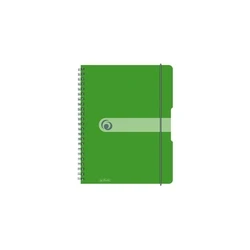 Herlitz Spiralblock "to go" PP-Cover A4, 80 Φύλλα, αδιαφανές, χρώμα μήλο (apfel)
