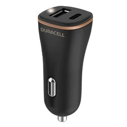 Φορτιστής Αυτοκινήτου Duracell USB, USB-C 27W (Black)
