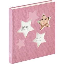 Walther Children's Photo Album Estrella 50 Pages Pink with Tissue Interleaves UK-133-R 28 x 30.5 cm