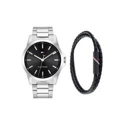 Ανδρικό Ρολόι Tommy Hilfiger 2770191 (43mm) Μεταλλικό Μπρασελέ Ασημί