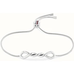 Tommy Hilfiger Γυναικείο Βραχιόλι Αλυσίδα από Ανοξείδωτο Ατσάλι με Γκρι Ένθεση - 19 cm (Model 2780711)