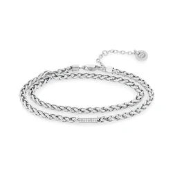 Tommy Hilfiger Γυναικείο Βραχιόλι Αλυσίδα από Ανοξείδωτο Ατσάλι με Ζιργκόν 16 cm (SKU: 2780875)