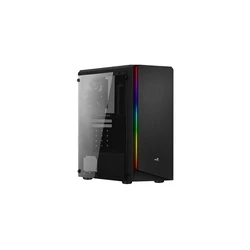 Aerocool Rift Gaming Midi Tower Κουτί Υπολογιστή με Πλαϊνό Παράθυρο και RGB Φωτισμό Μαύρο