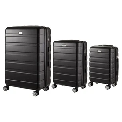 Anda Seat LG1 Βαλίτσες Ταξιδίου Σκληρές Black Μέγιστου Ύψους 76εκ. με 4 Ρόδες Σετ 3τμχ