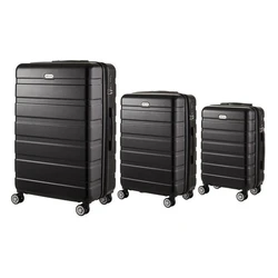 Anda Seat Βαλίτσες Ταξιδιού Σκληρές Σετ 3τμχ (20"/24"/28" ) Μαύρο