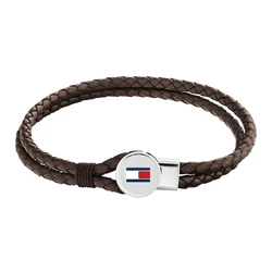 Tommy Hilfiger Ανδρικό Δερμάτινο Βραχιόλι 17,5 cm (Model 2790655S)