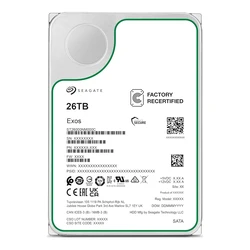 Seagate HDD Exos 26 TB 3.5'' SATA 6 Gb/s - Επαναπιστοποιημένος (RECERTIFIED)