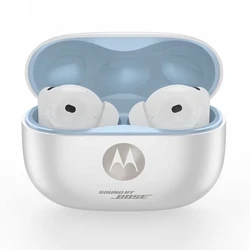 MOTOROLA Moto Buds 2+ PANTONE Cool White - True Wireless Bluetooth Ακουστικά με ANC, Hi-Res και Dolby Atmos