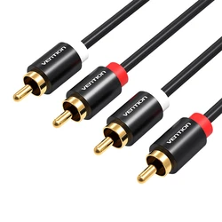 Καλώδιο 2RCA to 2RCA Vention VAB-R06-B200 2m (black)