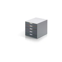 Durable Πλαστικό Συρταράκι Γραφείου 5 Θέσεων 28x35.6x29.2cm Γκρι Varicolor 1657605