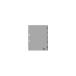 DURABLE A-Z Register A4, 20-piece, polypropylene (PP), full-cover, grey (MPN: 651010, EAN: 4005546665566)