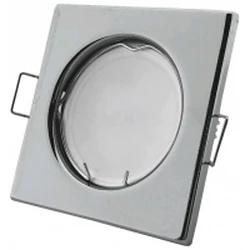 Χωνευτό Σποτ Avide GU10 Πλαίσιο Τετράγωνο Χρώμιο