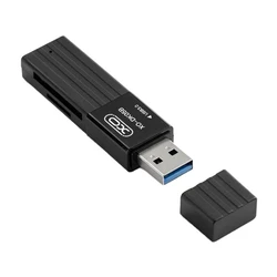 Card Reader XO DK05B USB 3.0 memory card reader 2W1 (black)