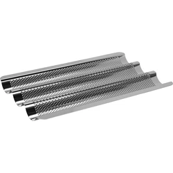 De Buyer Διάτρητο Ταψί για 3 Μπαγκέτες INOX (3366.03)