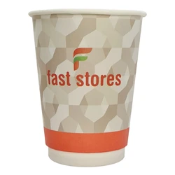 FAST STORES Χάρτινα ποτήρια καφέ 16oz χωρίς καπάκι 20τμχ
